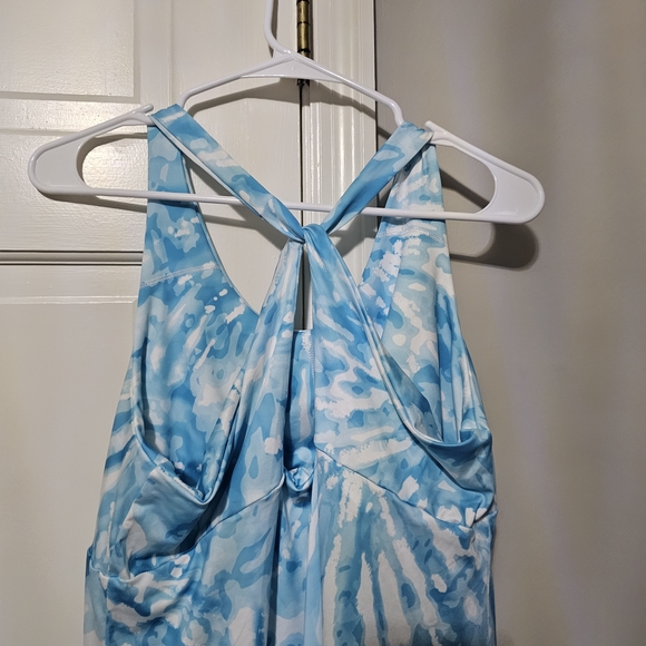 Silver Bait Blue and White Halter Sundress - Picture 2 of 3